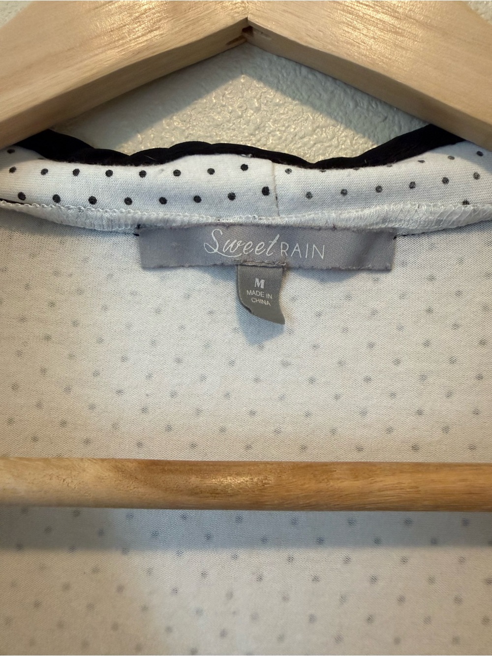 Polka Dot Tie Neck Blouse - Picture 4 of 5